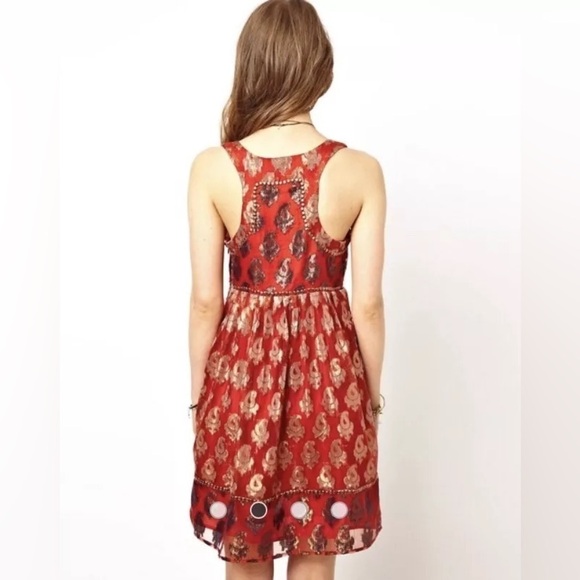 FREE PEOPLE | Metallic Embellished Dress - Picture 3 of 14